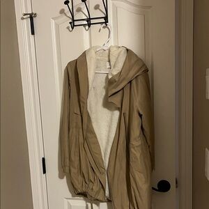 Women's Tan Hooded Jacket